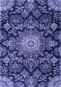 Medallion Blue Traditional Rug, tr4633blu