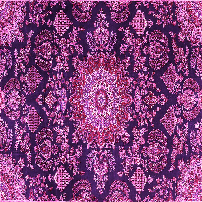 Square Medallion Pink Traditional Rug, tr4633pnk
