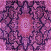 Square Medallion Pink Traditional Rug, tr4633pnk