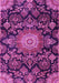 Machine Washable Medallion Pink Traditional Rug, wshtr4633pnk