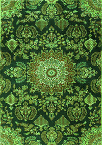 Medallion Green Traditional Rug, tr4633grn