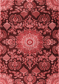 Medallion Red Traditional Rug, tr4633red