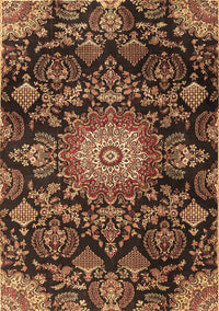 Medallion Brown Traditional Rug, tr4633brn