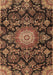 Medallion Brown Traditional Rug, tr4633brn