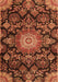 Medallion Orange Traditional Rug, tr4633org