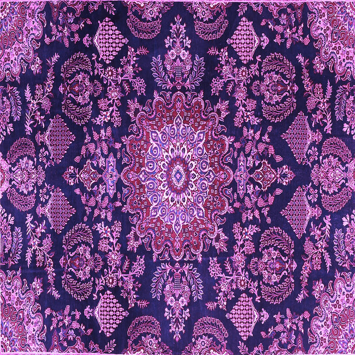 Square Medallion Purple Traditional Rug, tr4633pur