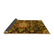 Sideview of Medallion Yellow Traditional Rug, tr4633yw