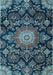 Medallion Light Blue Traditional Rug, tr4633lblu