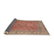 Sideview of Traditional Light Copper Gold Persian Rug, tr4634