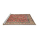 Sideview of Machine Washable Traditional Light Copper Gold Rug, wshtr4634