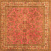 Serging Thickness of Persian Orange Traditional Rug, tr4634org