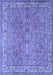 Machine Washable Persian Blue Traditional Rug, wshtr4634blu