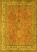 Machine Washable Persian Yellow Traditional Rug, wshtr4634yw