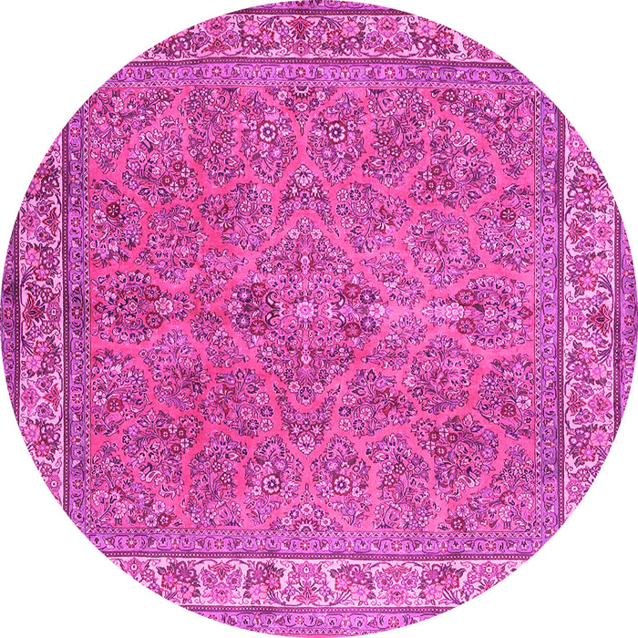 Round Persian Pink Traditional Rug, tr4634pnk