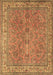 Machine Washable Persian Brown Traditional Rug, wshtr4634brn