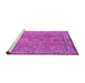 Sideview of Machine Washable Persian Purple Traditional Area Rugs, wshtr4634pur