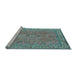 Sideview of Machine Washable Persian Light Blue Traditional Rug, wshtr4634lblu