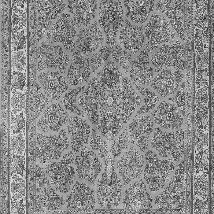 Serging Thickness of Machine Washable Persian Gray Traditional Rug, wshtr4634gry