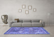 Machine Washable Persian Blue Traditional Rug in a Living Room, wshtr4635blu