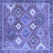 Square Persian Blue Traditional Rug, tr4635blu
