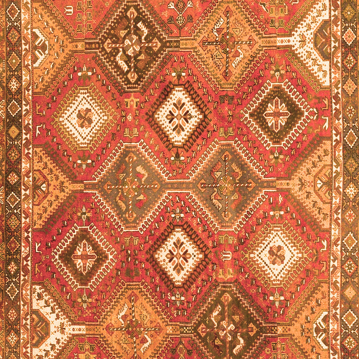 Serging Thickness of Machine Washable Persian Orange Traditional Area Rugs, wshtr4635org