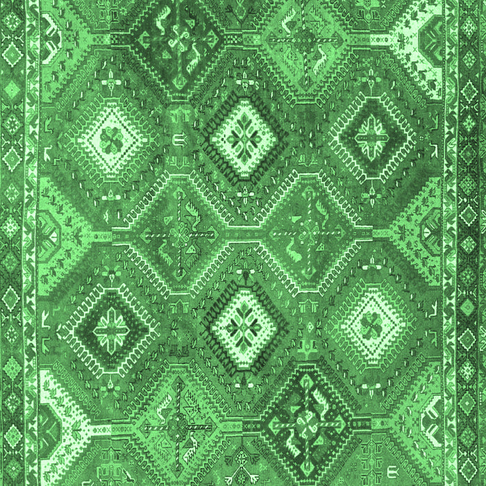 Machine Washable Persian Emerald Green Traditional Area Rugs, wshtr4635emgrn