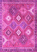 Machine Washable Persian Pink Traditional Rug, wshtr4635pnk