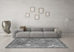 Machine Washable Persian Gray Traditional Rug in a Living Room,, wshtr4635gry