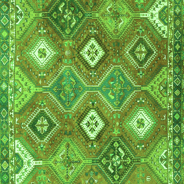 Serging Thickness of Machine Washable Persian Green Traditional Area Rugs, wshtr4635grn