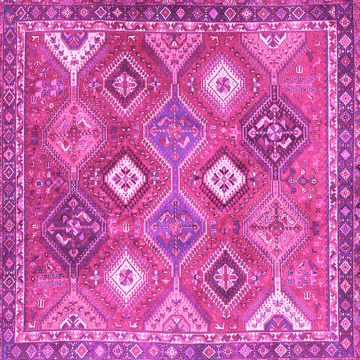 Square Persian Pink Traditional Rug, tr4635pnk