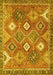 Machine Washable Persian Yellow Traditional Rug, wshtr4635yw