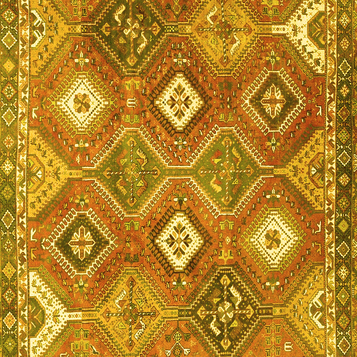 Machine Washable Persian Yellow Traditional Rug, wshtr4635yw