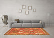 Machine Washable Persian Orange Traditional Area Rugs in a Living Room, wshtr4635org