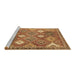 Sideview of Machine Washable Persian Brown Traditional Rug, wshtr4635brn