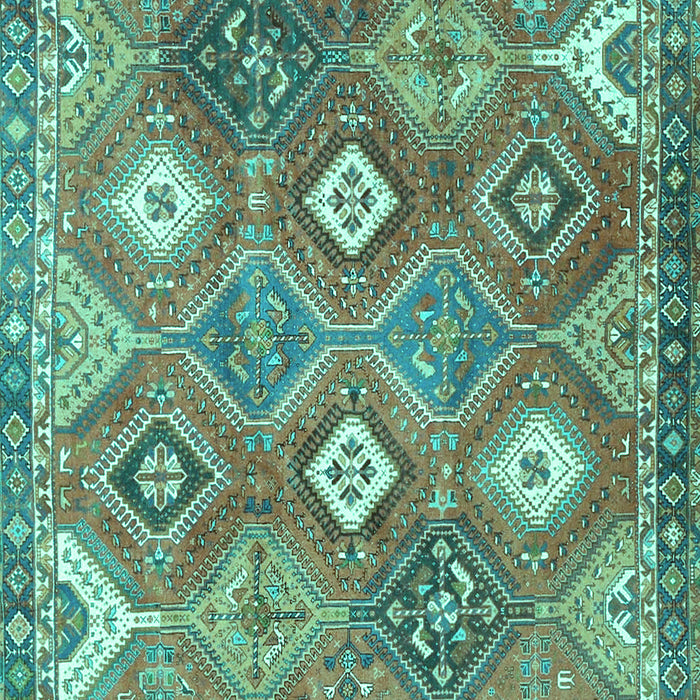 Machine Washable Persian Turquoise Traditional Area Rugs, wshtr4635turq