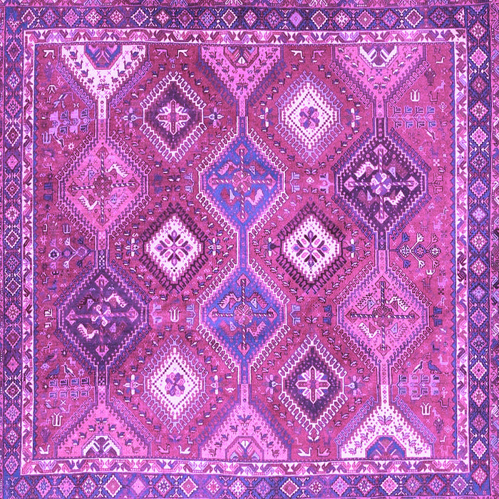Square Persian Purple Traditional Rug, tr4635pur