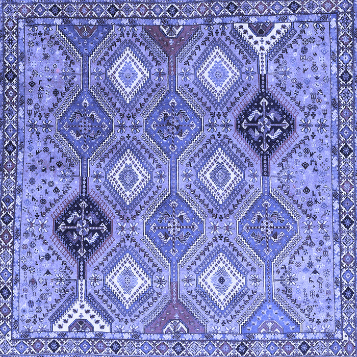Square Persian Blue Traditional Rug, tr4636blu