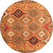 Square Persian Orange Traditional Rug, tr4636org