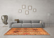 Machine Washable Persian Orange Traditional Area Rugs in a Living Room, wshtr4636org