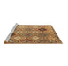 Sideview of Machine Washable Persian Brown Traditional Rug, wshtr4636brn