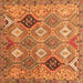 Serging Thickness of Persian Orange Traditional Rug, tr4636org