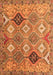 Serging Thickness of Machine Washable Persian Orange Traditional Area Rugs, wshtr4636org