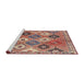 Sideview of Machine Washable Traditional Brown Red Rug, wshtr4637