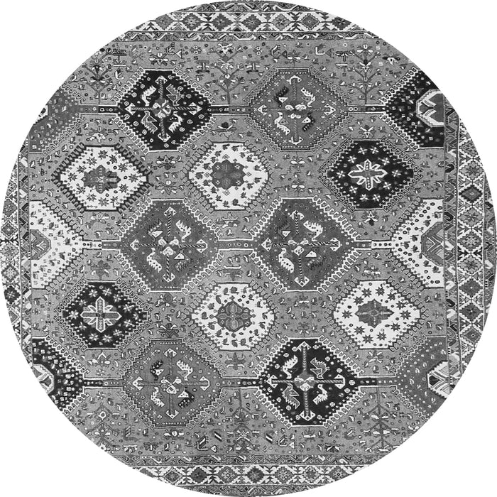 Square Persian Gray Traditional Rug, tr4637gry