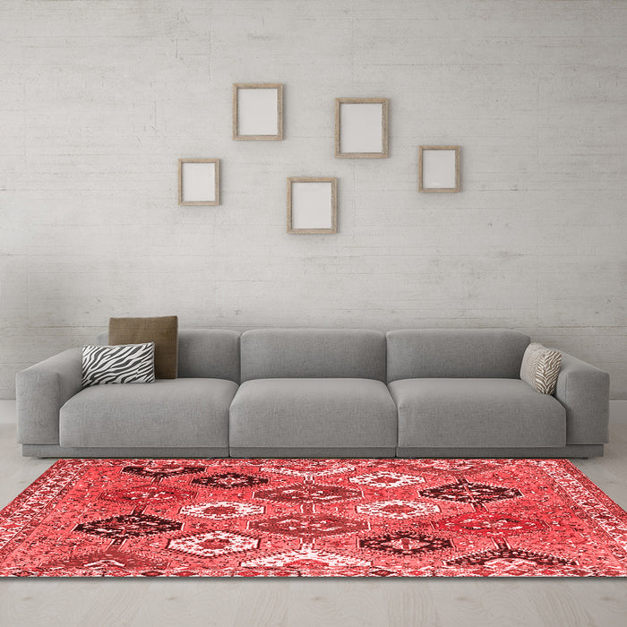 Traditional Red Washable Rugs