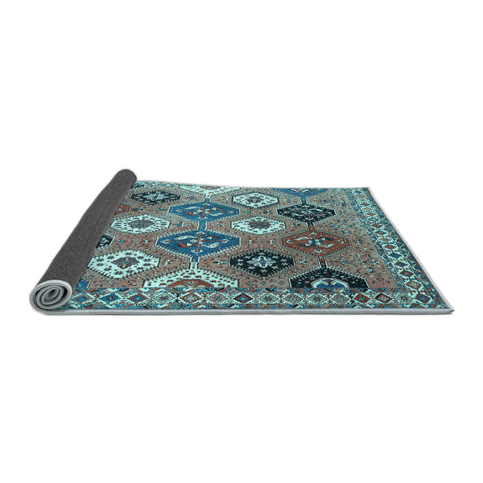 Sideview of Persian Light Blue Traditional Rug, tr4637lblu