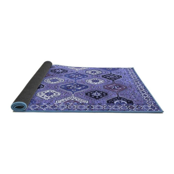 Sideview of Persian Blue Traditional Rug, tr4637blu