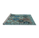 Sideview of Machine Washable Persian Light Blue Traditional Rug, wshtr4637lblu