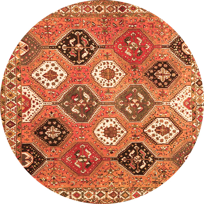 Square Persian Orange Traditional Rug, tr4637org