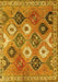 Machine Washable Persian Yellow Traditional Rug, wshtr4637yw